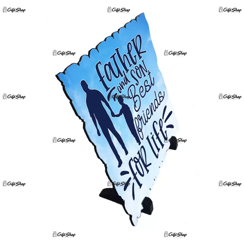 Father and son best friends for life, placheta cu mesaj 3